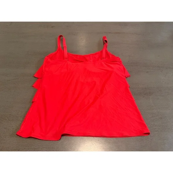 red front layered COCO REEF   swimsuit top tankini size 36B - Picture 2 of 2